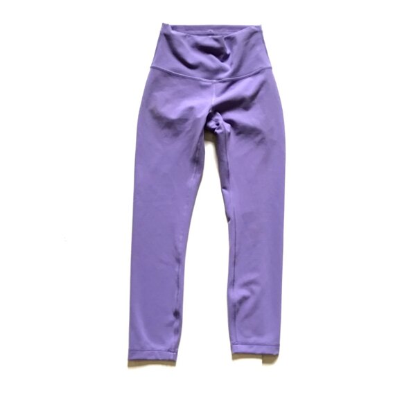 Lululemon Wunder Train High Rise Leggings Womens 4 Purple 23" Inseam Crop Tight - Picture 2 of 9